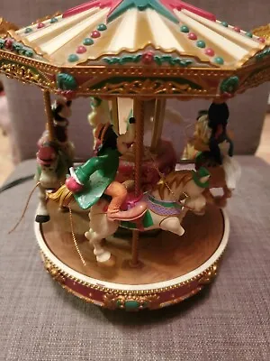 1996 Mr. Christmas Disney A Mickey Holiday Go Round Carousel • $18