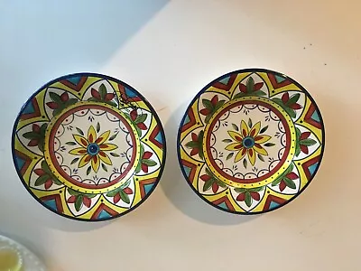 Tabletops Gallery Moroccan Handcrafted Salad Plate Set Of 2 • $8