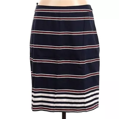 J. CREW Skirt Womens Size 2 Pencil Striped Knee Length Classicore Preppy • $17.89