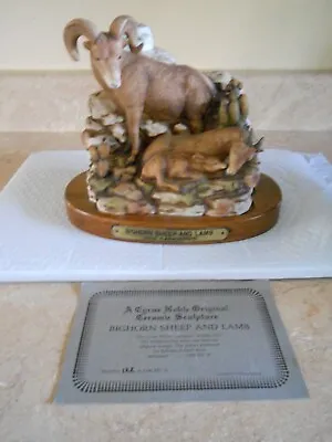 A Cyrus Noble 1978 Haas Bros Bighorn Sheep And Lamb Sculpture Decanter #122/1194 • $39.99