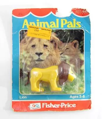 Vintage Fisher Price Little People Animal Pals Circus 687 Lion On Card NOS • $29.99