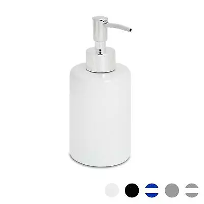 Pump Soap Dispenser Bottle Ceramic Kitchen Bathroom Home 280ml - White • £6