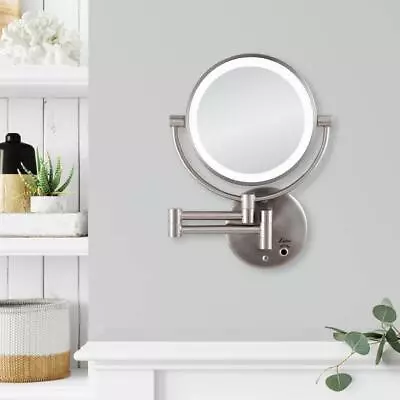 Zadro Beauty Makeup Mirror 12  L X 9  W LED Lighted Wall Mount Bi-View 5X/1X • $110