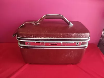 Vintage Samsonite Profile II Hard Train/Cosmetic Case Burgundy • $76.43