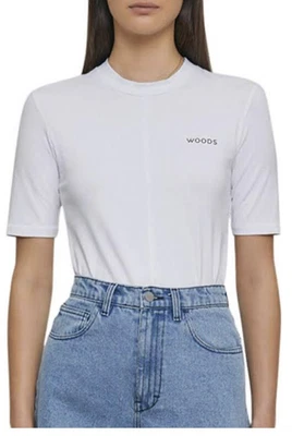 VIKTORIA WOODS White Rashie T-Shirt Top Size 0 Ex Con • $55
