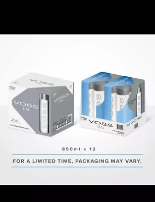 VOSS Still Spring Water - 12 Pack Case Of Bottled Drinking Water - Pure Clean • $40