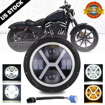 $32.99 • Buy 7inch LED Headlight For Yamaha V-Star XVS 650 950 1100 1300 Classic Stryker