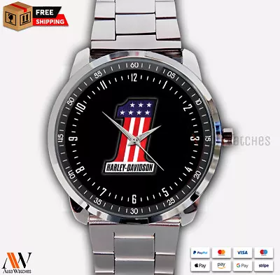 Harley Davidson Number One Logos Quartz Watch Men's Wristwatches • $24.99