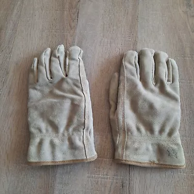 Brotherhood Ranch Suede Warm Pile Lined Winter  Gloves L Vintage Tan Sherpa • $15