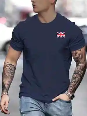 Union Jack Flag Mens T Shirt  Great Britain British Graphic Print Cotton Top Te • £9.47