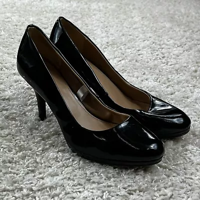 Merona Womens Size 9 Black Pump Heels Slip On 3.5 In Heel  • $18.74