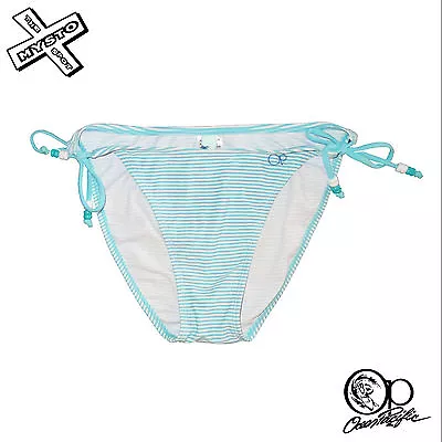 Op Ocean Pacific 'tri Brief' Tide Side Bikini Bottoms Pool Stripe Uk 8 & 10 Bnwt • £3.99