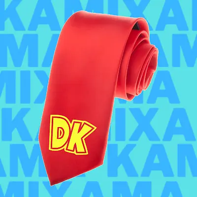 DK Red Necktie Donkey Kong Costume Adult Tie  Cosplay Gamer Video Game Party • $19.99