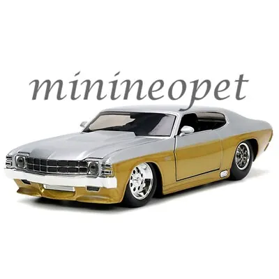 Jada Bigtime Muscle 1970 Chevrolet Chevelle Ss 1/24 Diecast Gold / Silver 34116 • $17.70