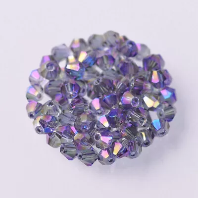 3mm 4mm 6mm 8mm Bicone Faceted Crystal Glass Loose Beads Lot For Jewelry Making • $2.25