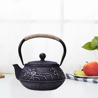 Traditional Cast Iron Teapot Handmade Tea Kettle For Friends Adults Mother • $73.94