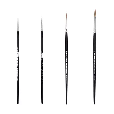 AS-84 Kolinsky Pure Sable Detail Artist Paint Brush Rounds Set 4 Pcs • $27