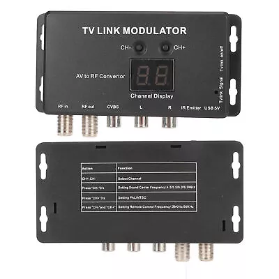 UHF Modulator TV Link Modulator 471.25‑885.25MHz Support PAL NTSC AV To RF C XAT • £20.51