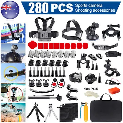 $48.52 • Buy Sports Camera Accessories Set Kit For GoPro Hero 11 10 9 8 7 6 DJI Action 3 2 1