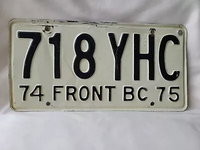 Vintage 1974 1975 Mexico Front BC License Plate 8224 • $34.99