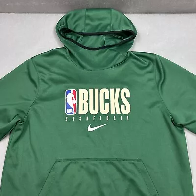Milwaukee Bucks Hoodie Men XL Green Nike Pullover Sweatshirt NBA Basketball Logo • $34.95
