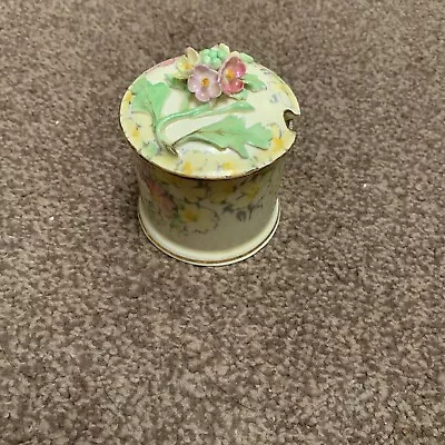 Vintage Crown Staffordshire Fine Bone China Preserve / Jam Pot Floral • £15