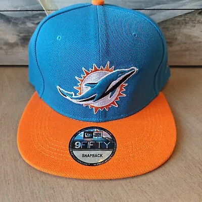 New Era Miami Dolphins Main Script 9FIFTY Snapback Hat Free Shipping • $29.95