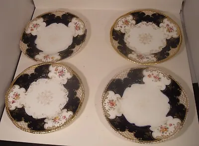 4 Coalport Blue Batwing 6.75  Side Plates • £24.99