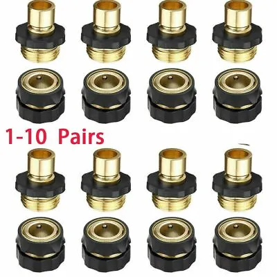 Garden Water Hose Quick Connect Fittings Faucet Adapter Disconnect RV Fits 3/4  • $9.39