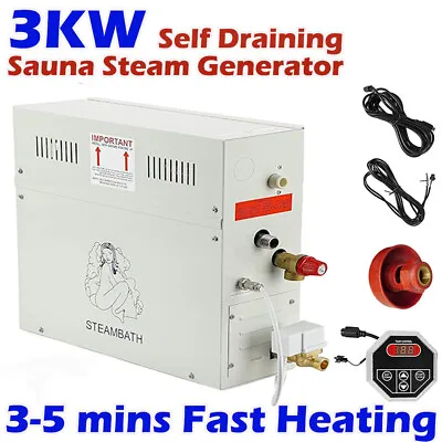 3KW Multi-functional Self-Drain Steam Generator Sauna/SPA/Bath Shower For Home • $250.65