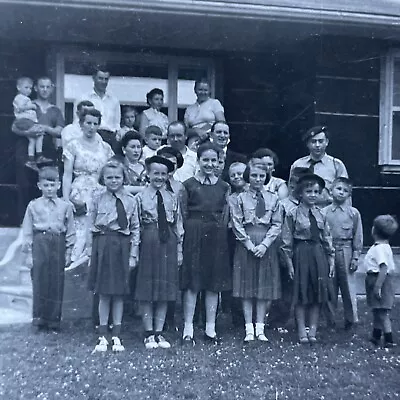 Vintage 1956 St. Catharines Girl Scouts Meeting B&W Photograph Photo V2579 • $12.99