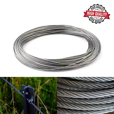 1mm 1.5mm 2mm 3mm 4mm 5mm 6mm GALVANISED STEEL WIRE ROPE METAL CABLE HIGH QUALIT • £0.99