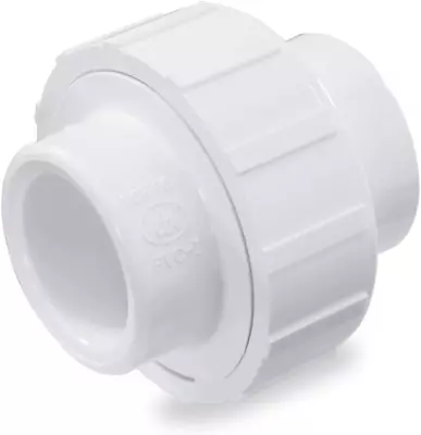 WU-2000-S PVC Pipe Fitting 2-Inch Slip Union Schedule 40 EPDM O-Ring White • $16.93