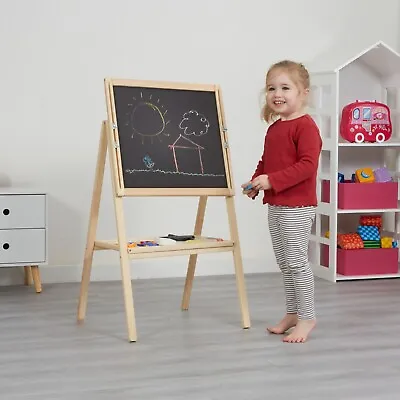 £31.99 • Buy Kids Height Adjustable Easel, Double-Sided Board With Accessories