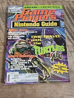 Game Players Nintendo Guide Magazine Time Travel With The Turtles June 1992  • $9.99