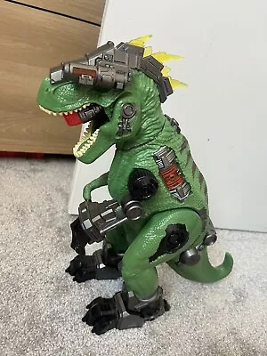 Asda Dinosaur Walking Lights Sounds T-Rex Green Kids Toy Excellent Working • £15