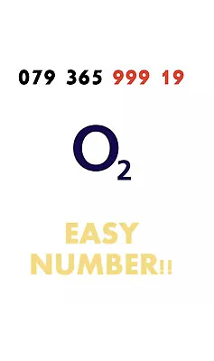GOLD VIP 02 Sim Card PAYG Fancy EASY Good Number '079 365 999 19' ( RARE ) ! ! ! • £200