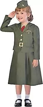 Girls Wartime Officer Costume 5-6 Years • £19.10