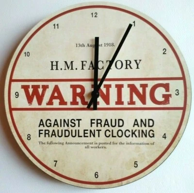 £13.95 • Buy Your Country Needs You H.M. Factory Wall Clock