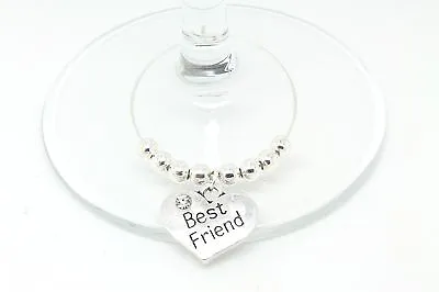 £1.25 • Buy Personalised Silver Family Wine Glass Charms Party Table Decorations Christmas