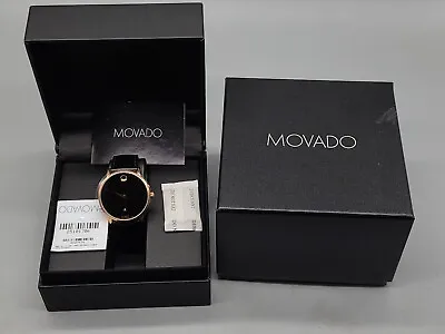 Movado Museum Classic Automatic Black Dial Men's Watch 0607474 -NEW- W109 • $799
