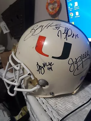 Miami Hurricanes #10 Game Used Signed Helmet Kelly Torretta Walsh Marion 5 More • $600