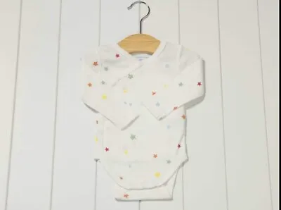 Long Sleeve Baby Vest Boy Or Girl Unisex 0-3 Months Baby Clothes 100% Cotton • £3.99