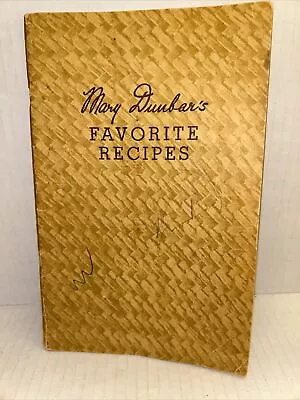 Vtg Mary Dunbar's Favorite Recipes Jewel Tea Company June 1939 Cooking Booklet • $4.97