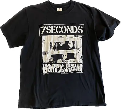 RARE OG 7 SECONDS '91 Happy Rain Tour Shirt SIZE XL Vintage Punk Rock • $199