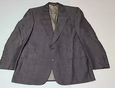 Vintage Hart Schaffner Marx Dillards Mens Gray Blazer Suit Jacket 44 Reg ? READ • $18.95