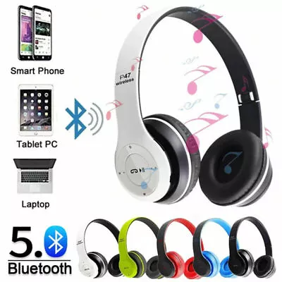 £6.99 • Buy Wireless Headphones Bluetooth Kid Earphone Noise Cancelling Over Ear Stereo UK