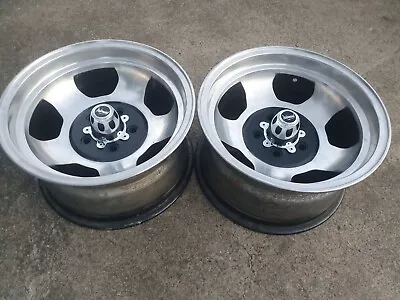 CSA Magnum 15x8 Jelly Bean Wheels X2 New Nuts Caps Suit Ford Chrysler 5/114.3 • $990