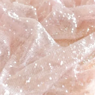 High-grade 50cmX1.3M Sequin Fullshiny Embroidered Lace Fabric Wedding/veil/Dress • $12.99