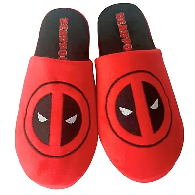 Deadpool Slippers Men Size 7-10 Non Slip | Novelty House Slippers | Marvel Gifts • £19